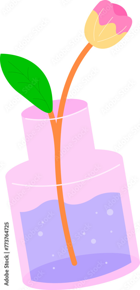 Fototapeta premium Cute Roses with Water Glass Jar