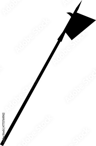 Halberd Silhouette Illustration photo