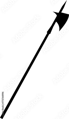 Halberd Silhouette Illustration photo