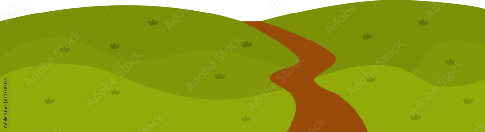Obraz premium Green hill with Road