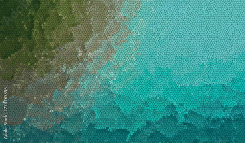 gradually blended abstract soft gradient mosaic grunge effect colorful turquoise blue military green digital background	
