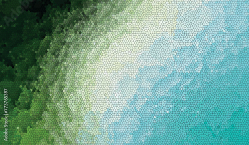 gradually blended abstract soft gradient mosaic grunge effect colorful turquoise blue military green pearl white digital background	
