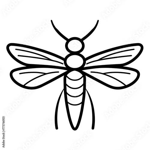 Stylish bug outline icon in vector format for insect-themed designs. © Crazy Juke Vector