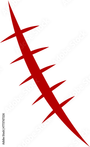 Scar blood scratches
