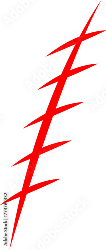 Scar blood scratches