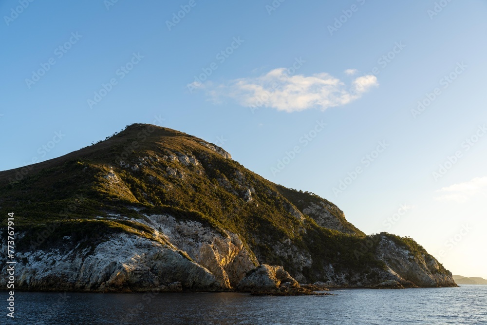 beautiful rock mountain above the ocean in a national park in australia beautiful rock mountain above the ocean in a national park in australia