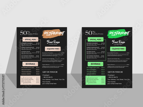 Savor the Flavors: Food Menu Design 