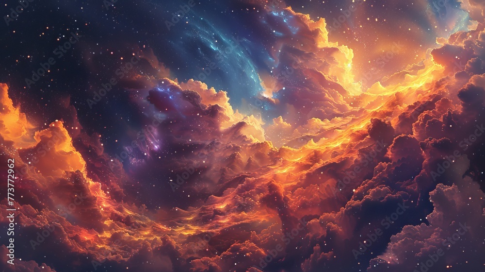Stunning digital art portrayal of the universe's most beautiful cloud