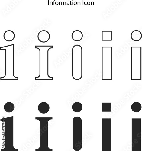 Information sign icon. Info symbol on white backgorund.