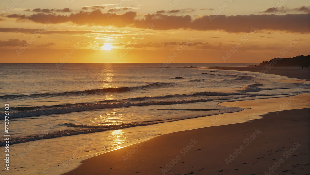 painting of a sunset over the ocean with waves crashing on the beach and clouds in the sky over the ocean and a beautiful beach area painting of a sunset over the ocean with waves crashing on the beach and clouds in the sky over the ocean and a beautiful beach area