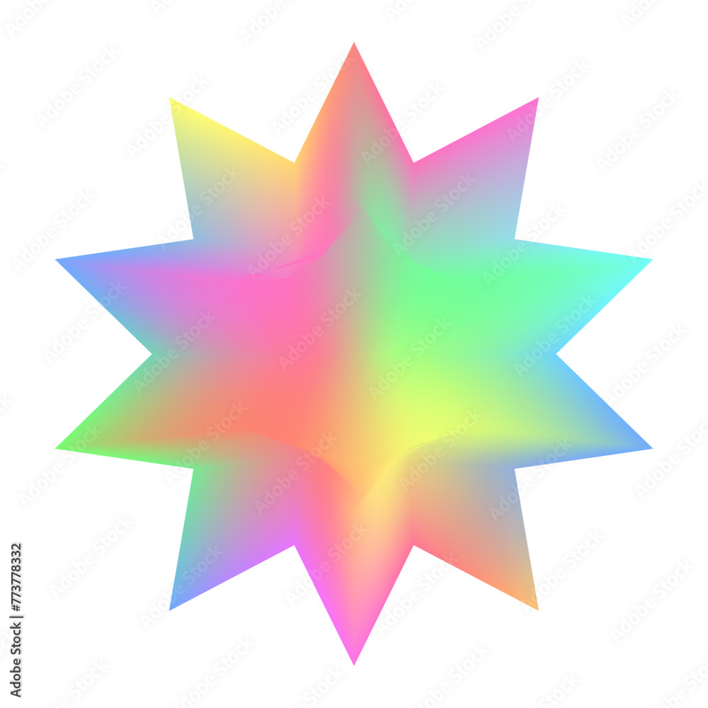 Fototapeta premium Beautiful gradient polygon sticker. Gradient polygon vector icon