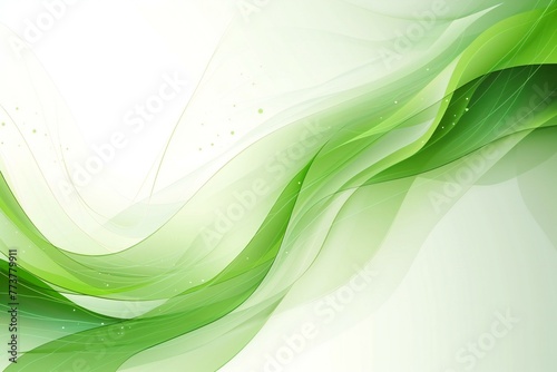 Abstract green background with smooth lines