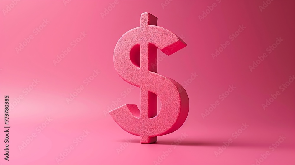 A clay interest rate symbol rising against a solid magenta background A clay interest rate symbol rising against a solid magenta background