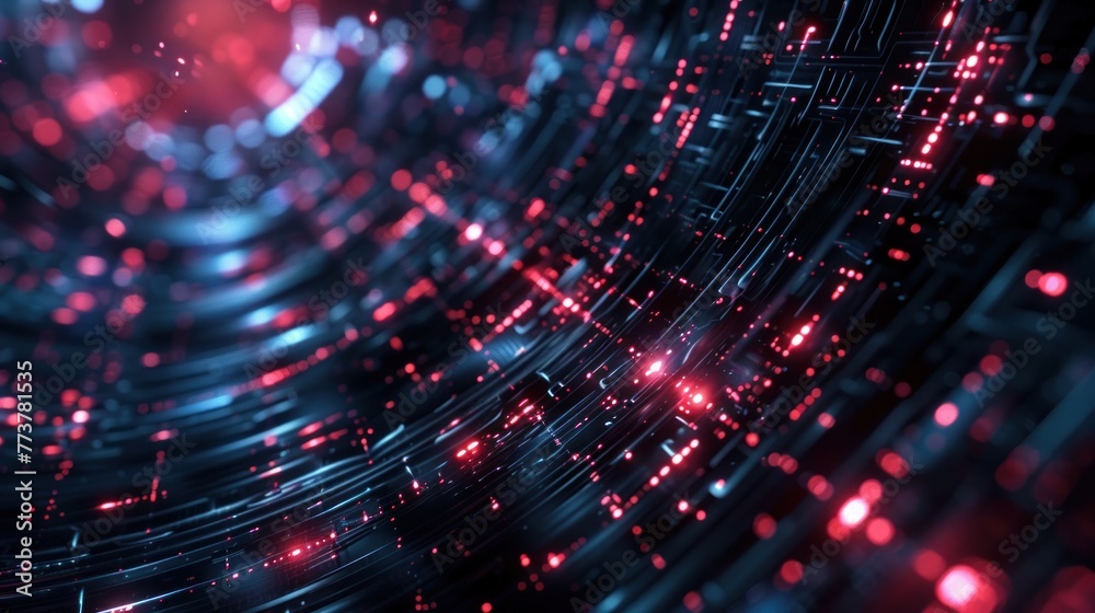 Obraz premium Future artificial intelligence technology concept, abstract minimalist background