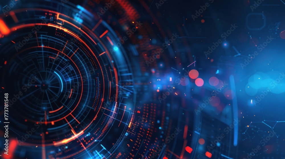 Obraz premium Future artificial intelligence technology concept, abstract minimalist background