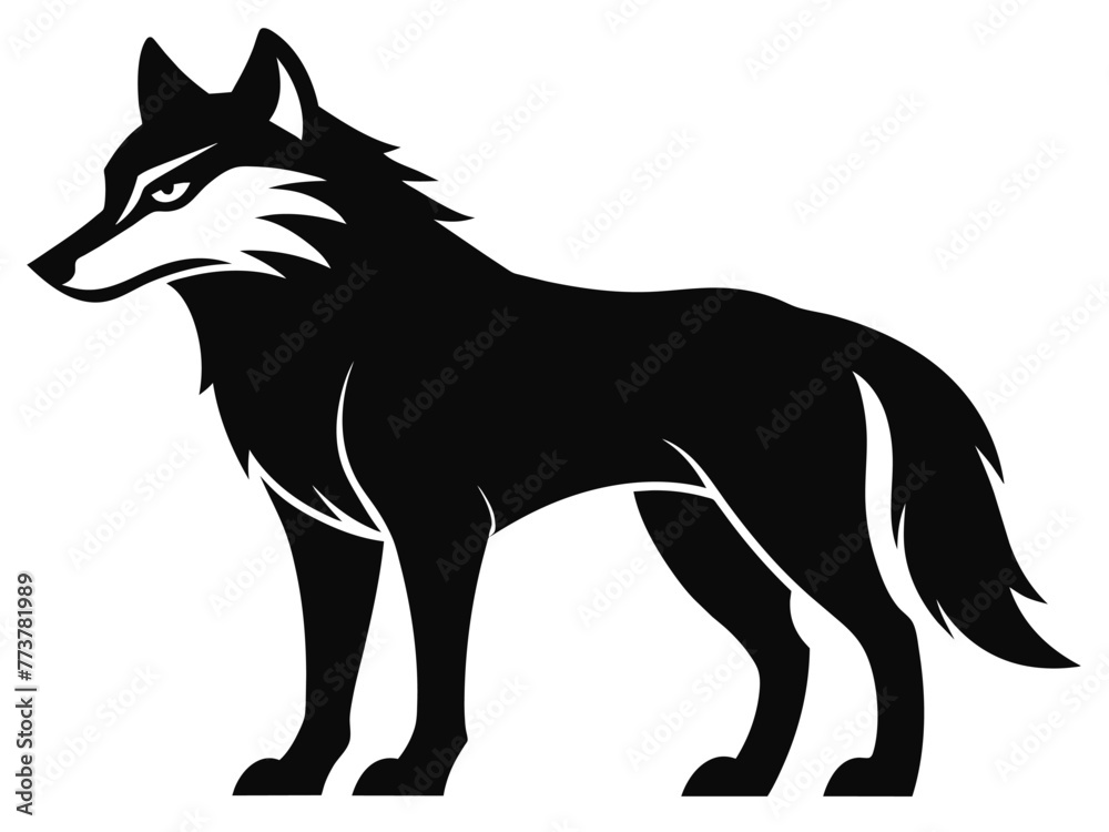 Wolf design vector, Wolf animal mascot head vector illustration