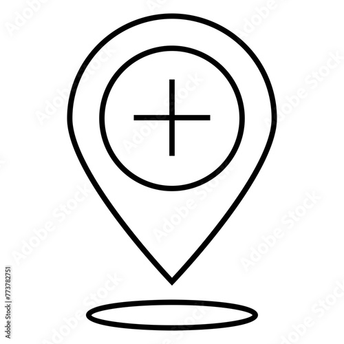 Free Download Location, medical, hospital icon. Simple editable vector illustration. - GFXLoad