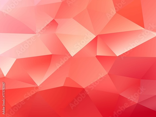 Coral Red Polygons Abstract Background. Generative AI