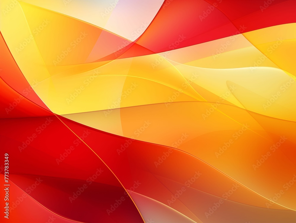 Fototapeta premium Red and Yellow Wavy Abstract Background. Generative AI