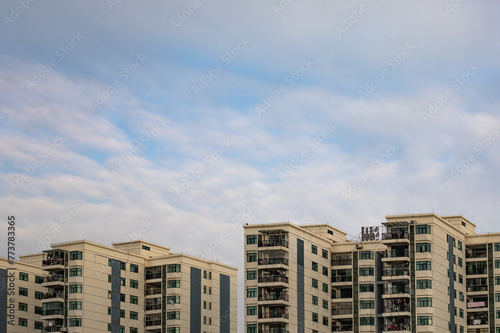 cloud and apartment