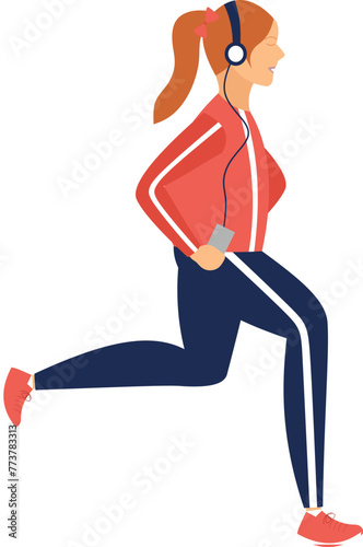 woman runs. morning run. jogging.