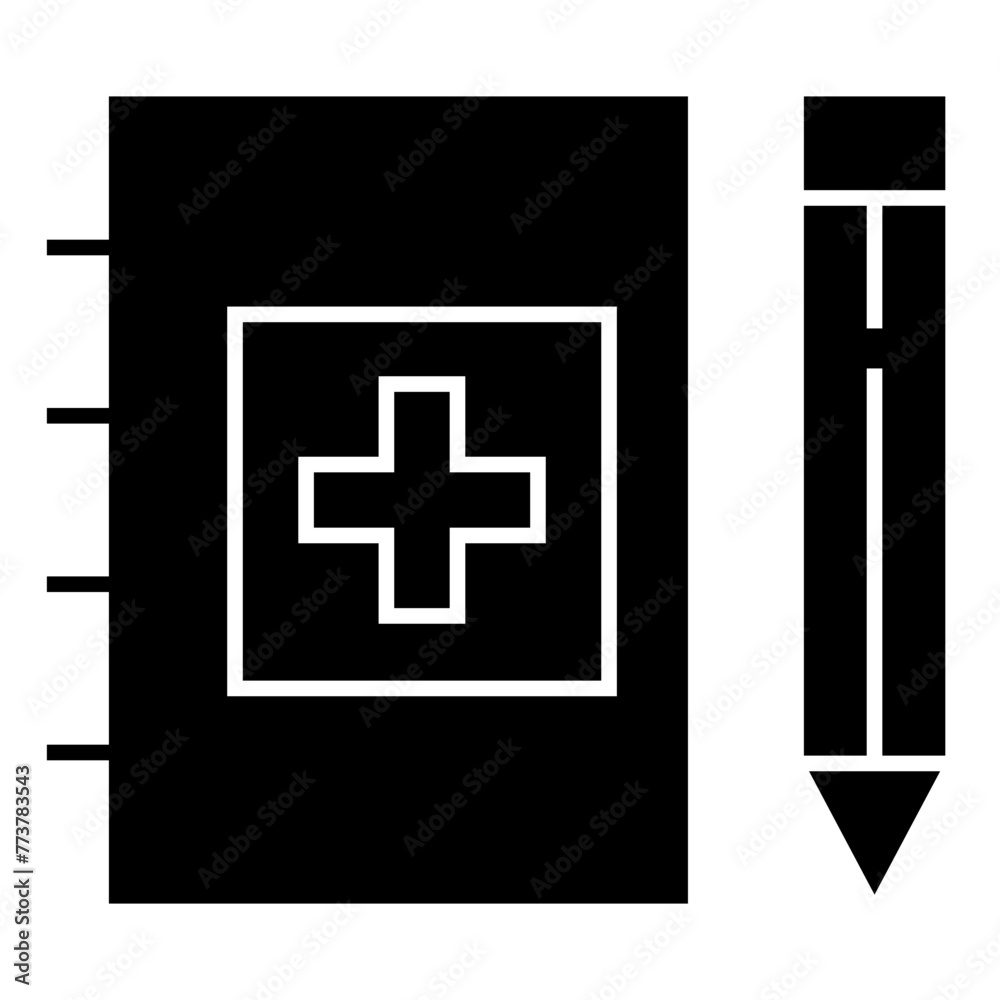 Obraz premium medical book guide icon style graphic design vector