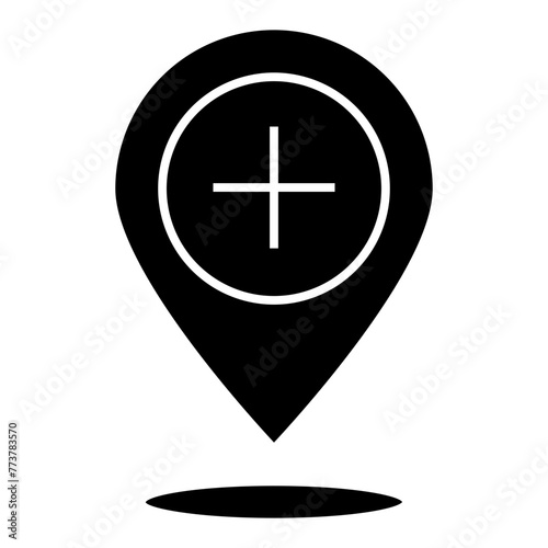 Free Download Location, medical, hospital icon. Simple editable vector illustration. - GFXLoad
