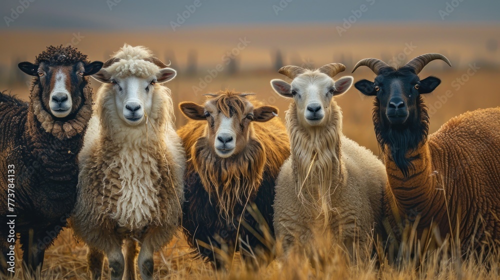 Obraz premium Close up on sheep for sale at livestock market, eid ul adha