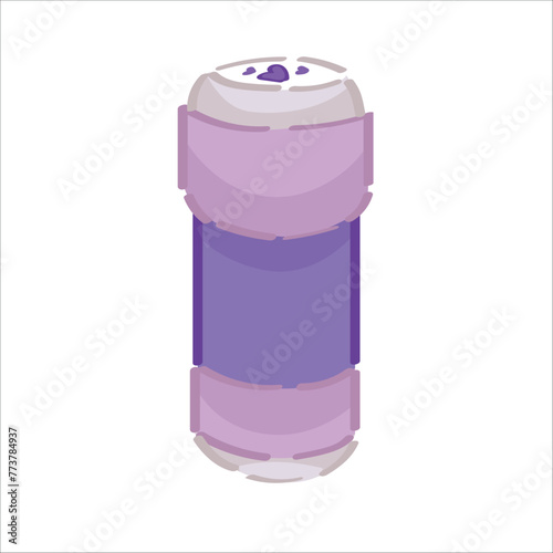 Deodorant in bottle on white background
