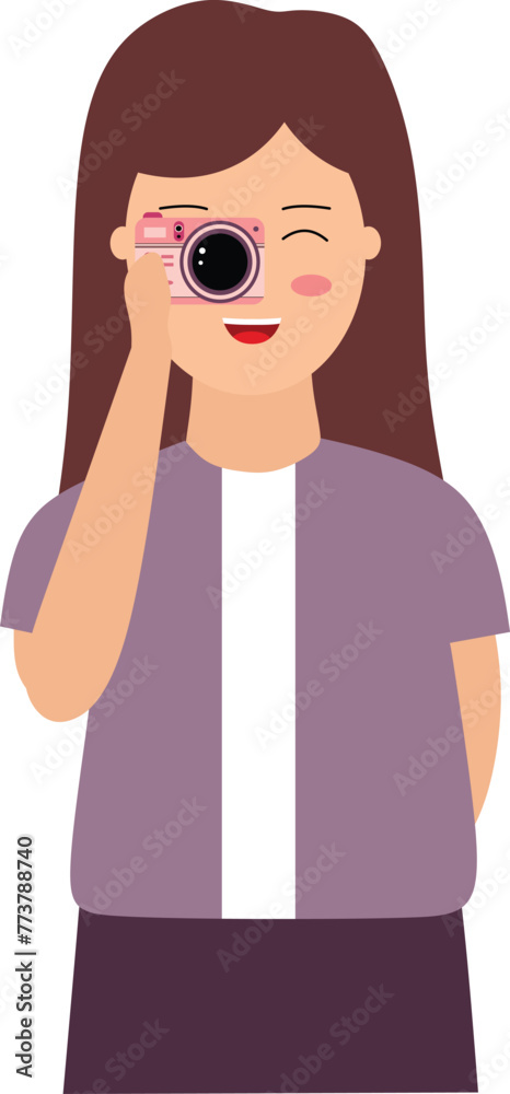 Cute Girl Activity Vector Illustration Cute Girl Activity Vector Illustration