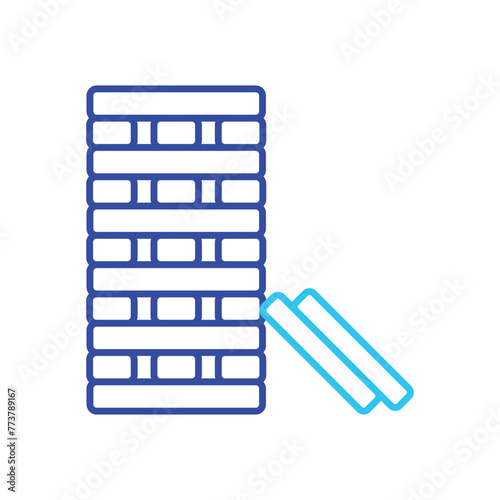 Jenga vector icon