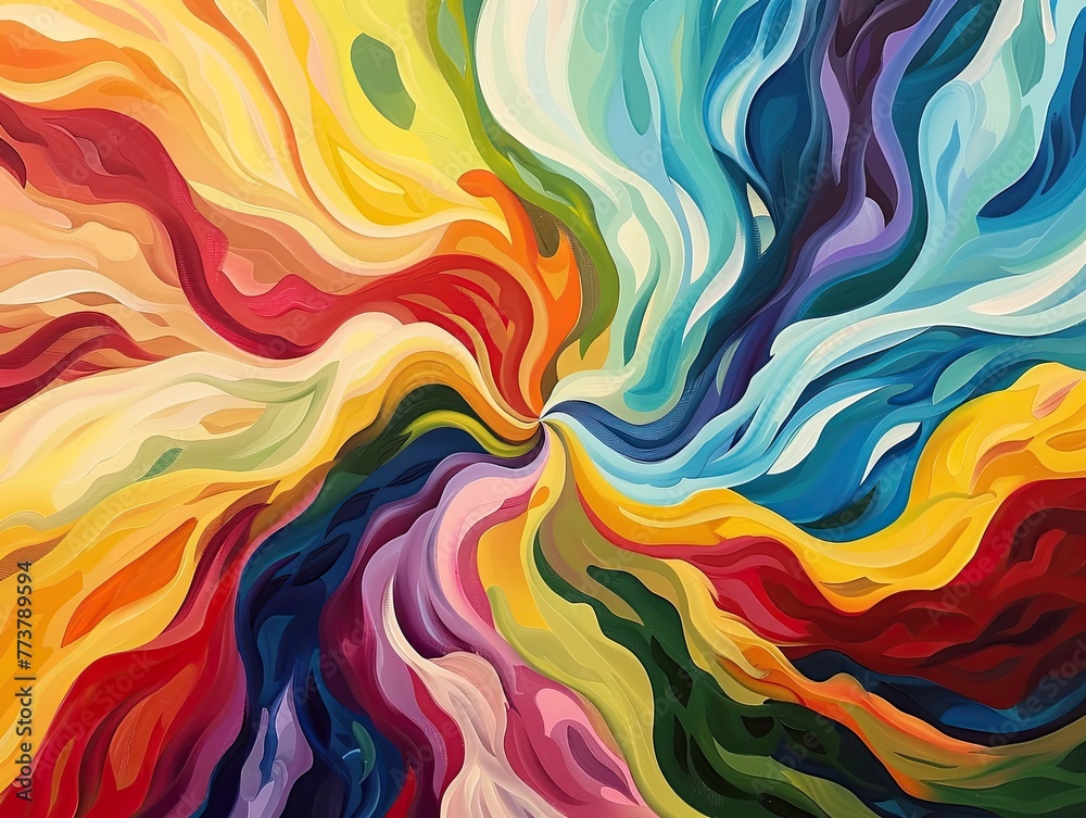 An abstract artwork inspired by the aroma of durian using swirling colors to evoke scent visually An abstract artwork inspired by the aroma of durian using swirling colors to evoke scent visually