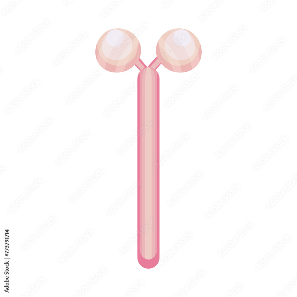 Facial massage roller on white background Facial massage roller on white background