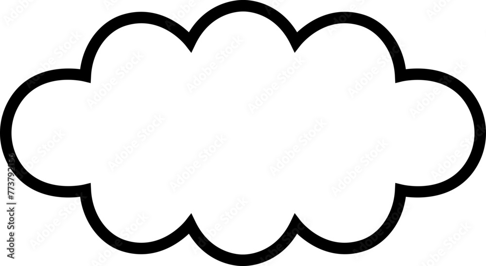 Scallop edge rounded rectangle shape line icon with editable stock. A rectangular silhouette symbol. Simple outline and sticker form. Flower silhouette lace frame isolated on transparent background.