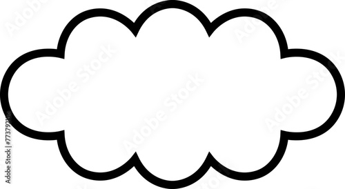 Scallop edge rounded rectangle shape line icon with editable stock. A rectangular silhouette symbol. Simple outline and sticker form. Flower silhouette lace frame isolated on transparent background.