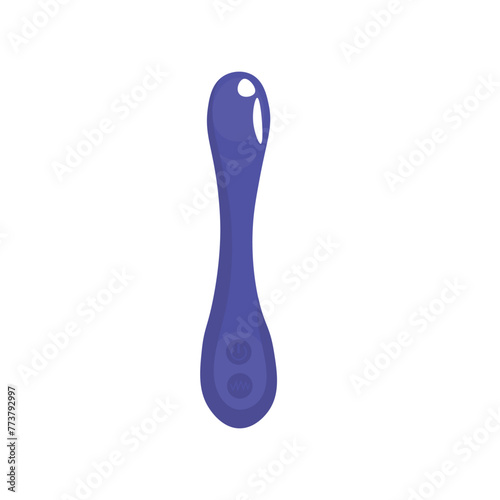 Vibrator sex toy on white background