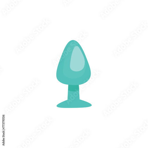 Anal plug on white background