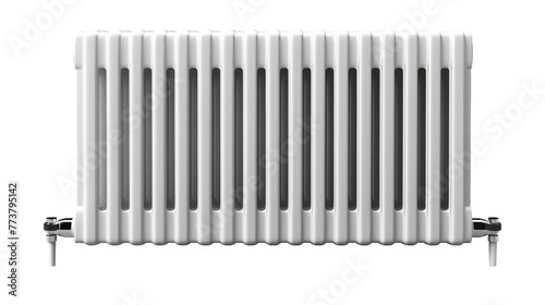 Wallpaper Mural A minimalist white radiator standing against a pure white background Torontodigital.ca