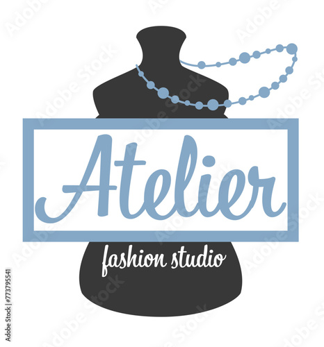 Beaded Mannequin Fashion Atelier vector