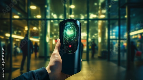 High-tech modern fingerprint lock for enhanced security and convenient access control system