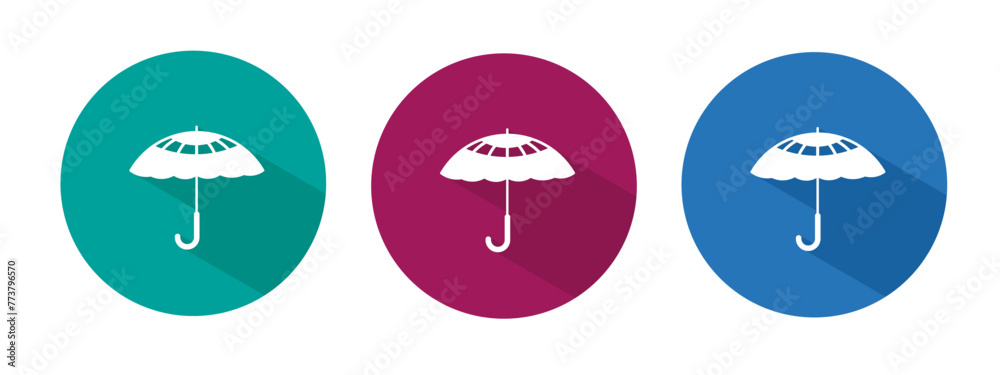 Icon for umbrella vector illustration in flat.