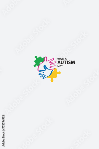 World autism awareness day. Care Autism. vector illustrations © suman