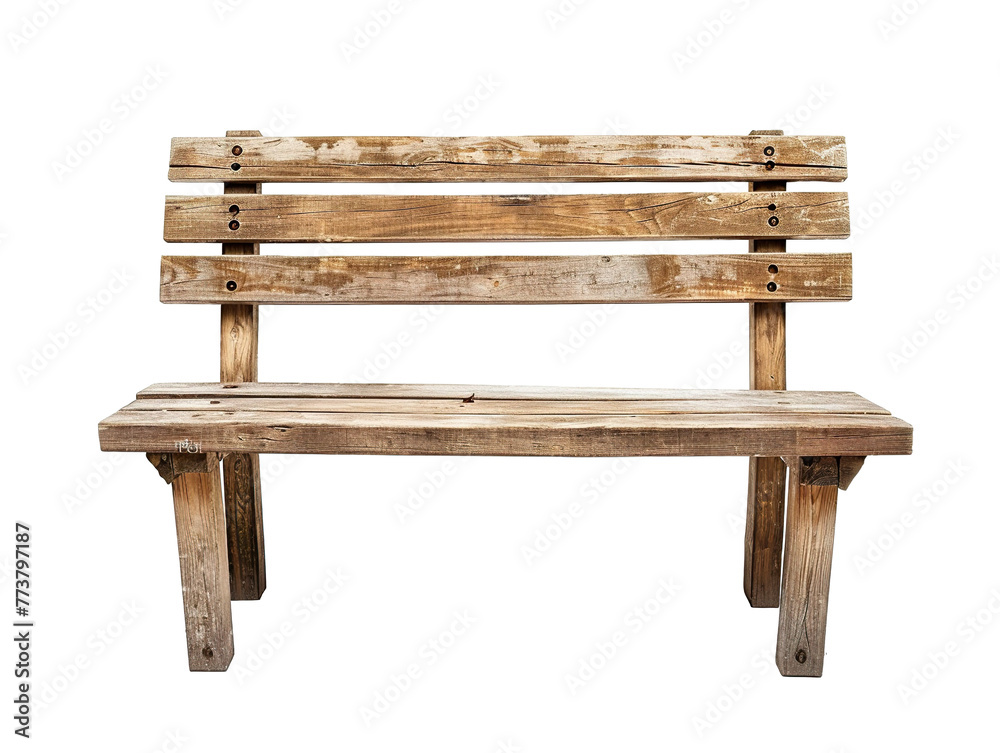 a wooden bench isolated on a white background a wooden bench isolated on a white background