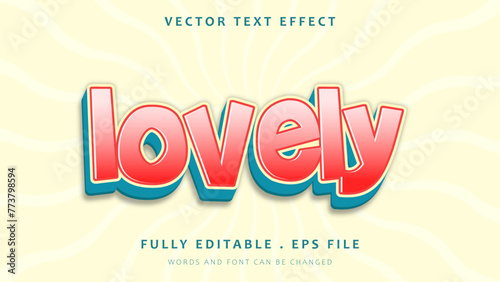 Modern Colorful Lovely Editable Text Effect Design Template