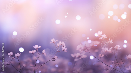 A romantic and soft bokeh background with delicate pink and purple hues, perfect for creating a dreamlike and magical mood Ai Generative