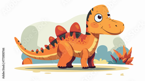 cute dino cartoon design mascot illustration. 