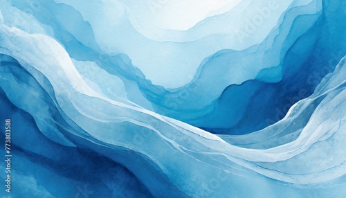 Wallpaper Mural abstract blue watercolor wave background Torontodigital.ca