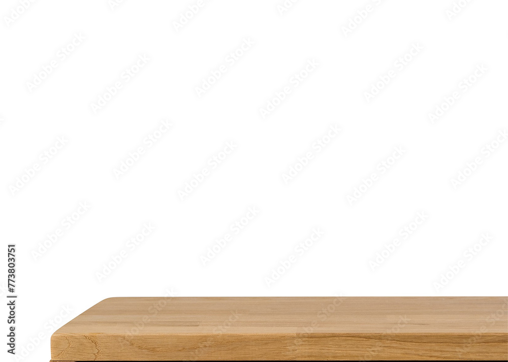 Wooden table top isolated  over  transparent background png illustration