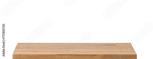 Wooden table top isolated over transparent background png illustration