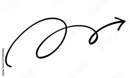 hand drawn black arrow line
